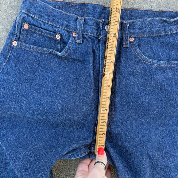 VTG 90s Levi's 501 Fuzzy Blue 5-Button Fly Original Fit Straight Leg Jeans 33x32 - Picture 11 of 11